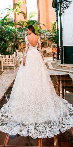 oksana mukha ball gown lace low back long sleeve wedding dresses 2019 kristiana