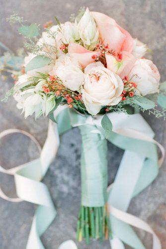 tiffany blue wedding decorations blush flowers bouquet with ribbons colin cowie weddings