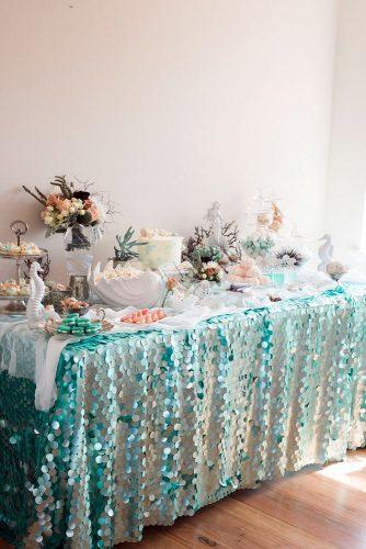 tiffany blue wedding decorations dessert table with unusual tablecloth erin mckenzie creative