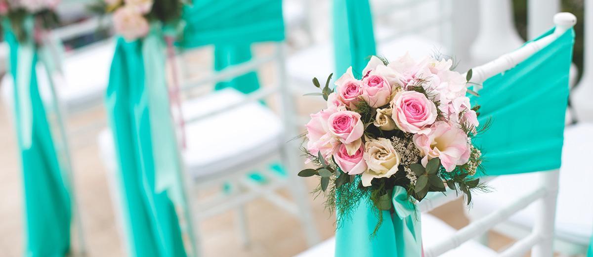 tiffany blue wedding flowers