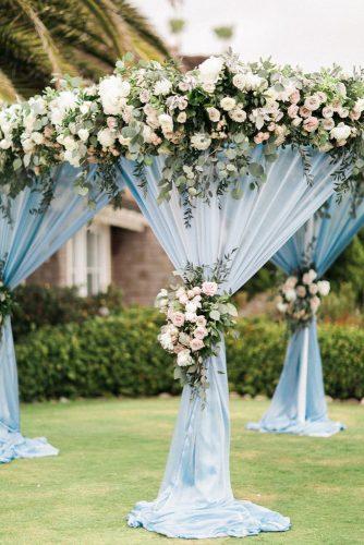 tiffany blue wedding decorations light cloth bridal altar with white flowers the_grovers via instagram