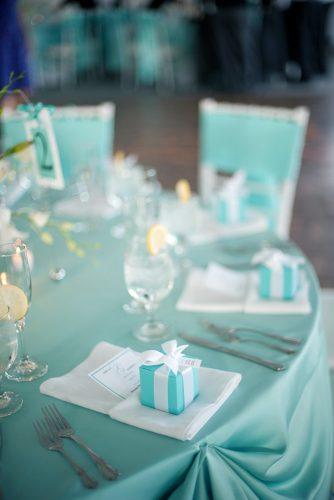 tiffany blue wedding decorations table with boxes meaghan elliott photography