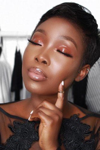 black bride makeup natural fresh with glossy shine iamdodos