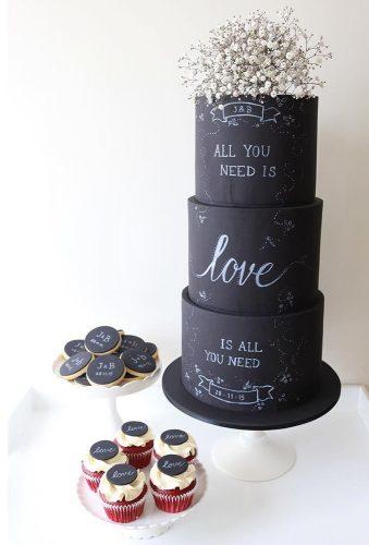 black wedding cake cake with flower cake topper felicitycook.co