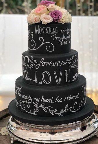 black wedding cake cake with letters wadescakes