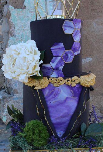 black wedding cake geode black cake ediblesugarart