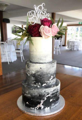 black wedding cake ombre cake coastweddingcreations