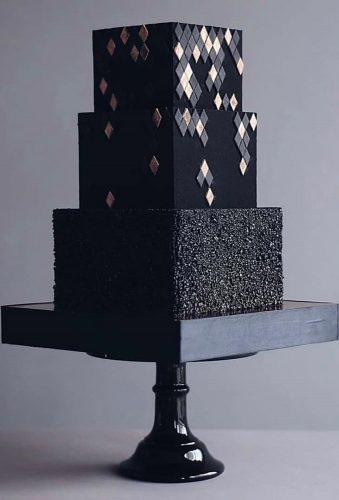 black wedding cake square black cake tortikannuchka