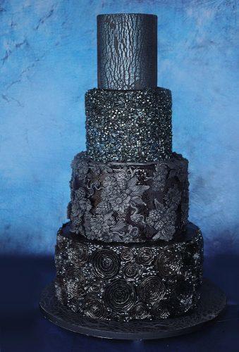 black wedding cake total black cake sugargeekshow