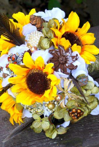 camo wedding decorations camo sunflower bouquet RusticCreek