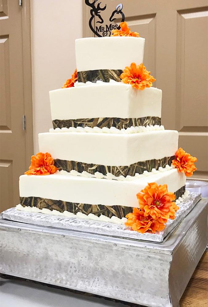 camo wedding decorations square camo cake