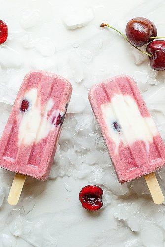 cherry paletas for a spring wedding dessert table