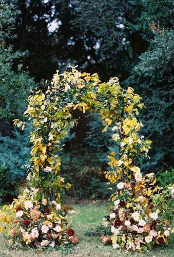 destination weddings decorations fall arch Charla Storey Photography