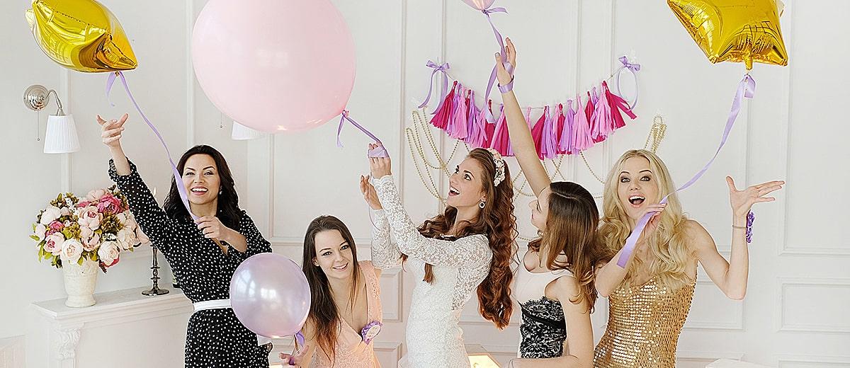 fun bachelorette party games happy girlfriends at the hens party featured