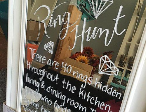 fun bachelorette party games ring hunt game