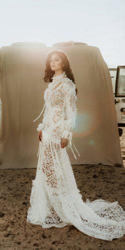 predrag djuknic wedding dresses with long sleeves high neck modern boho 2018
