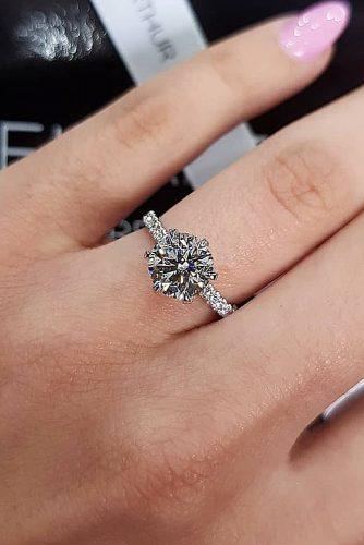 round engagement rings solitaire simple classic main