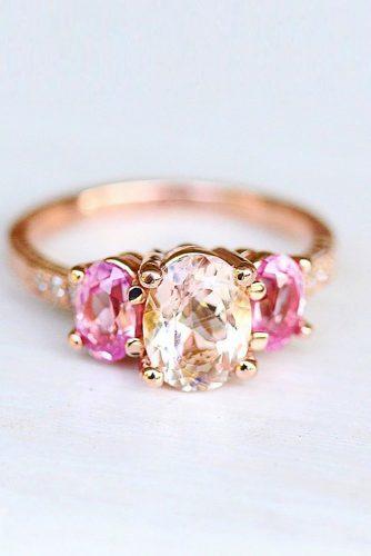 oval nişan yüzükleri üç taş alyans gül altın alyans safir alyans taylorcustomrings