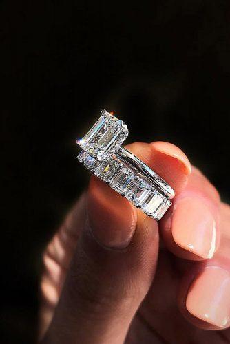 bridal sets classic radiant cut diamond solitaire