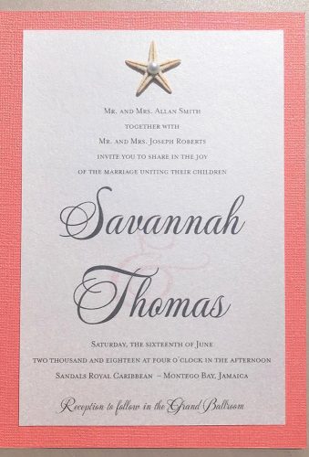 coral wedding decorations beach invitations chigirlcreative