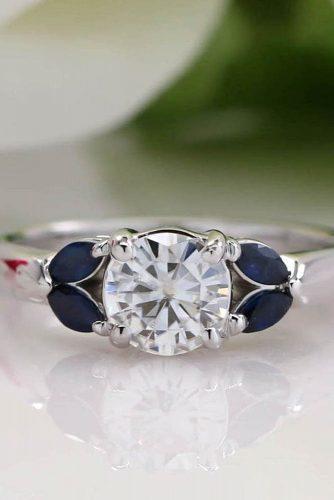 engagement ring designers moissanite engagement rings round cut unique white gold moissaniterings