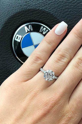 engagement ring designers pave band diamond round cut engagement rings rainerijewelers