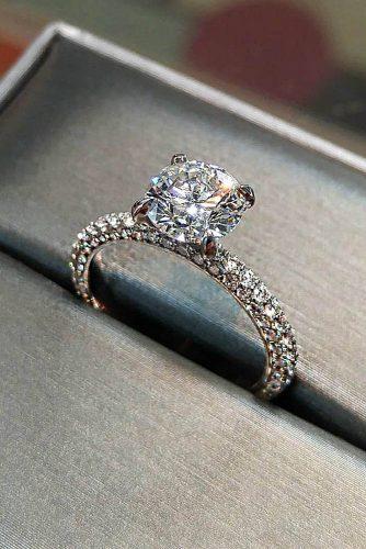 engagement ring designers round diamond white gold pave band bridal set designbyserdar