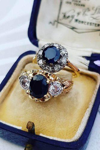 engagement ring designers sapphire engagement ring unique diamond halo rose gold dearrosewithlove
