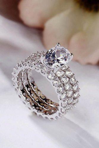 engagement ring designers three row pave bands oval cut diamond engagement rings jeuliajewelry