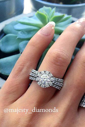 engagement ring designers three rows engagement rings pave bands diamond halo majesty_diamonds