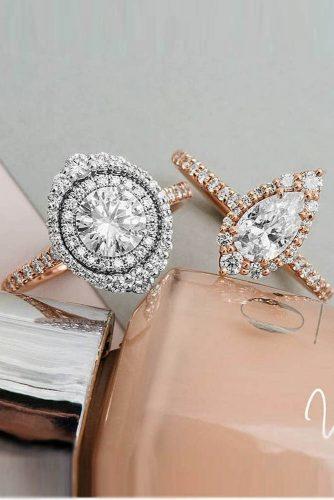 engagement ring designers unique engagement diamond rings halo rose gold uneekjewelry