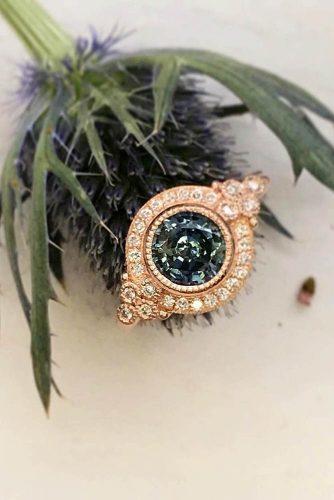 engagement ring designers vintage engagement rings rose gold diamond halo emilygilldesign