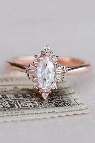 engagement ring designers vintage engagement rings rose gold marquise halo oliveavejewelry
