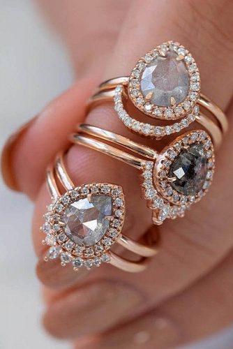 engagement ring designers wedding ring sets pear shaped rose gold pointnopointstudio_