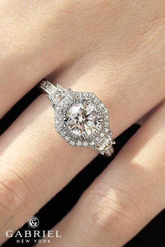 gabriel co engagement rings halo modern white gold round cut