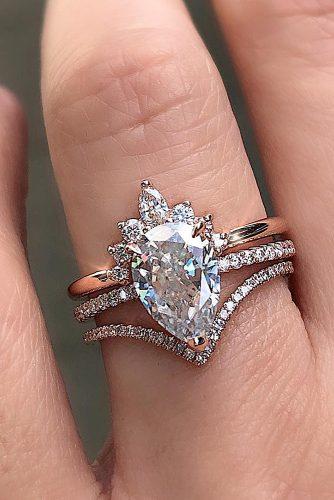 simple engagement rings pear cut diamond unique wedding band
