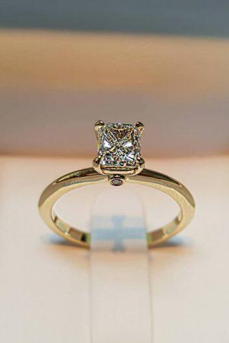 simple engagement rings unique setting diamond rose gold
