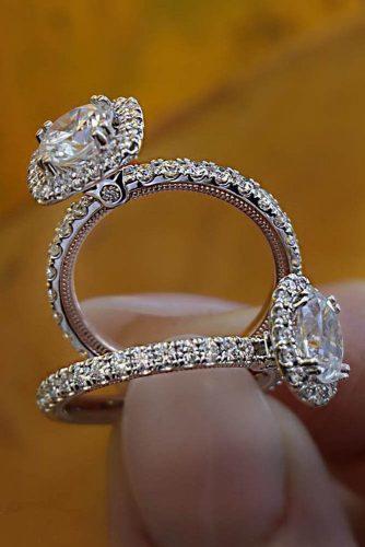 unique wedding rings pave bands round cut diamond verragio