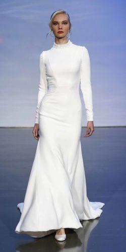wedding dresses fall 2019 sheath with long sleeves simple simiar meghan markle justin alexander