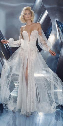 wedding dresses fall 2019 sweetheart neckline with detached pluff sleeves dany mizrachi