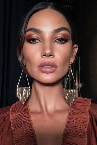 wedding makeup 2019 shimmer gold orange eyeshadows hungvanngo