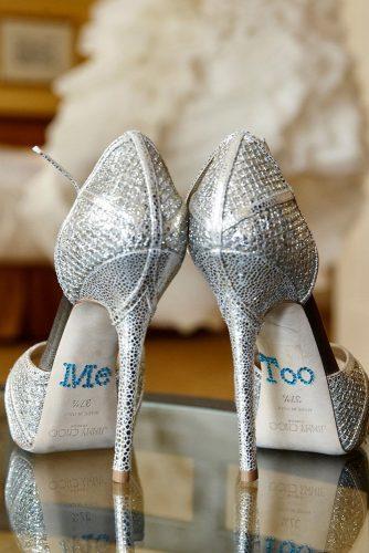 wedding shoe ideas decals sequins blue high low kinge smith