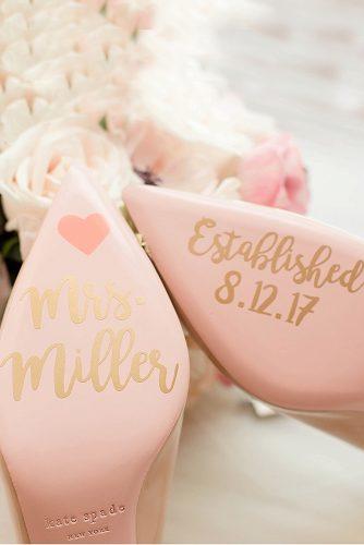 wedding shoe ideas gold decals on the soles kent stephanie photography