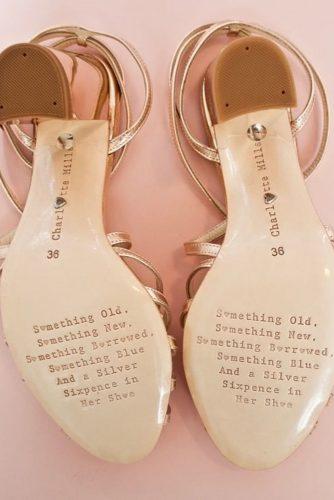 wedding shoe ideas personalized messager on the soles charlotte mills