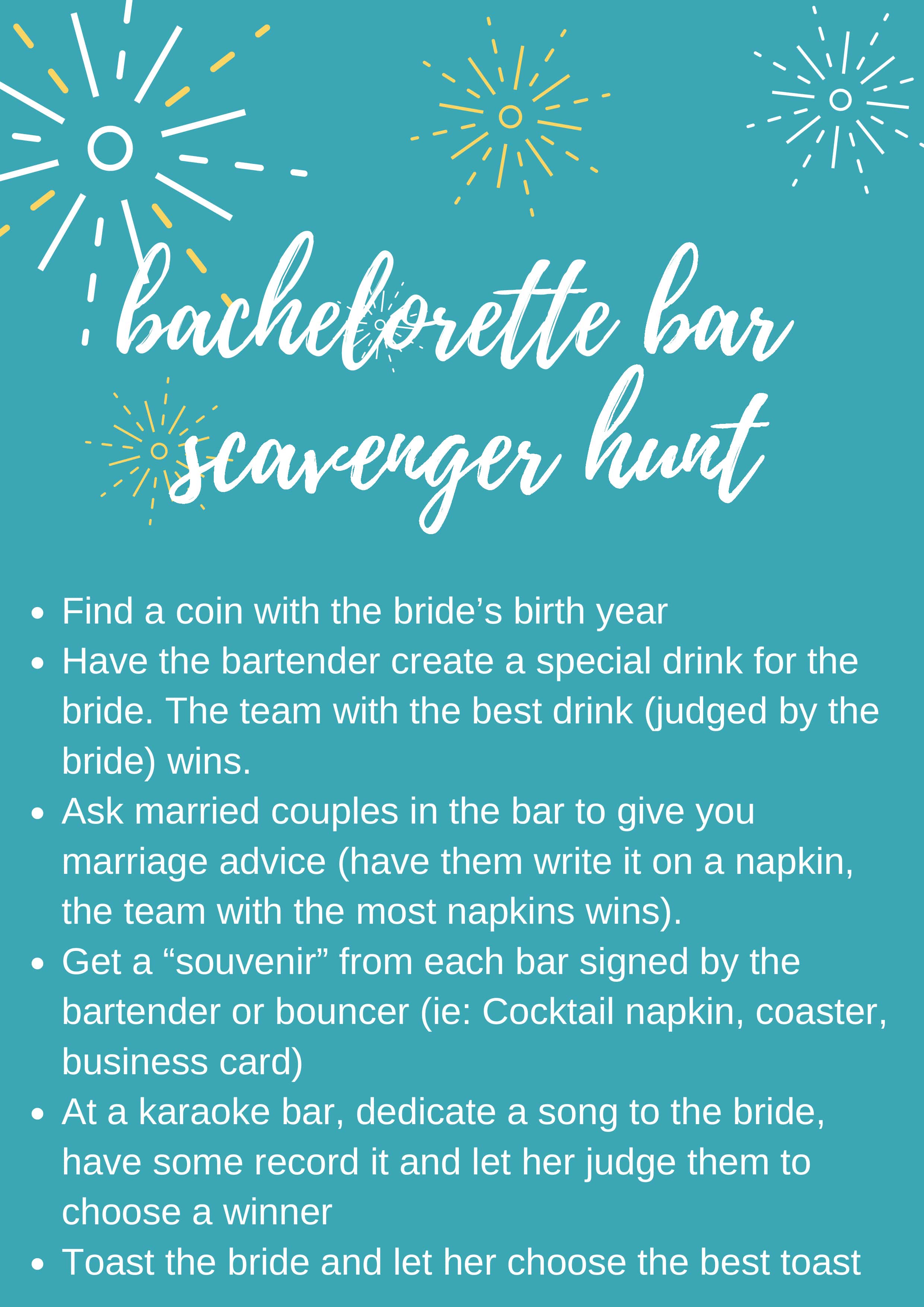 Scavenger Hunt List >> 7 Fun Ideas for an Bachelorette Scavenger Hunt | Wedding Forward Scavenger Hunt List >> 7 Fun Ideas for an Bachelorette Scavenger Hunt | Wedding Forward