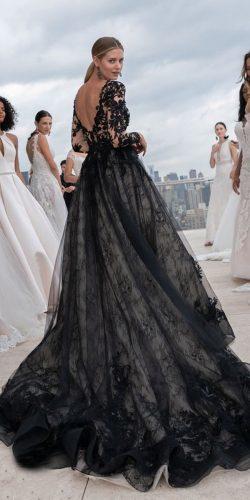 black lace wedding dress with sleeves