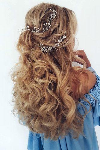 45 Half Up Half Down Wedding Hairstyles Ideas Wedding Forward