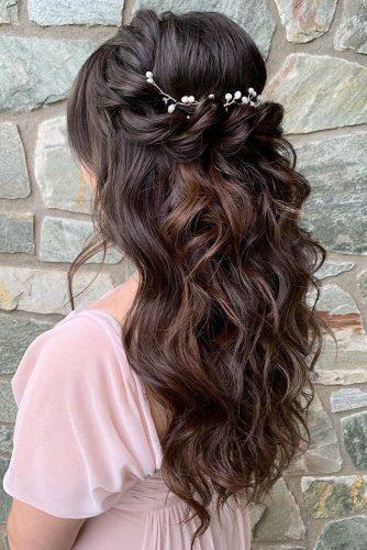 42 Half Up Half Down Wedding Hairstyles Ideas | Wedding Forward