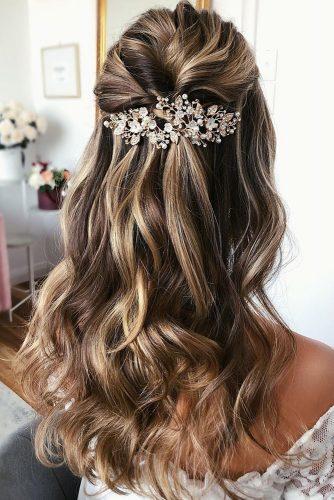 half up half down wedding hair