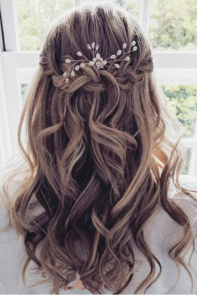 42 Half Up Half Down Wedding Hairstyles Ideas Page 3 of 8 Wedding